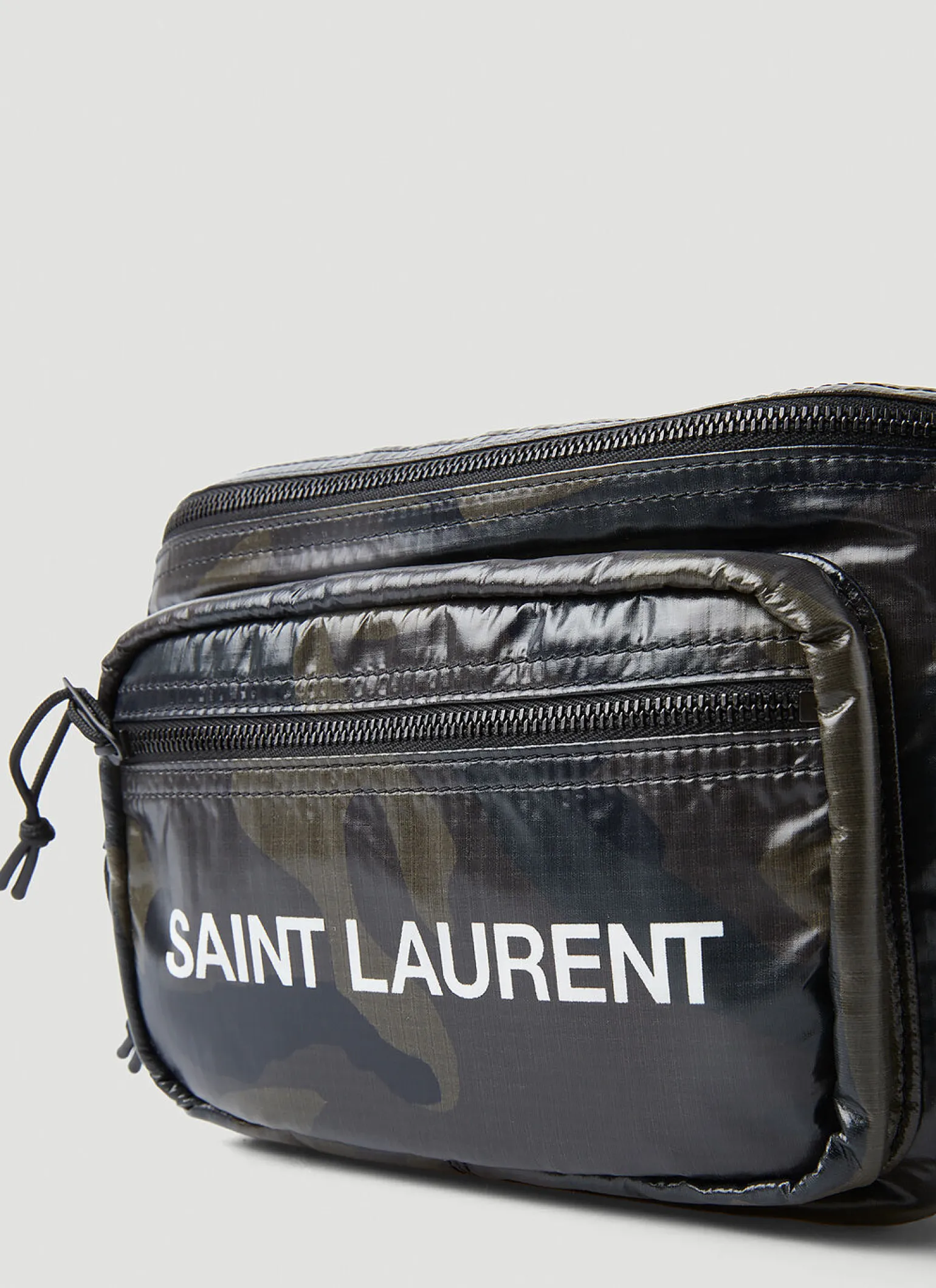 Logo Print Camouflage Belt Bag