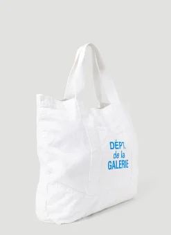Logo Print Canvas Tote Bag