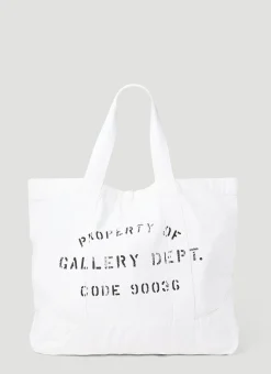 Logo Print Canvas Tote Bag