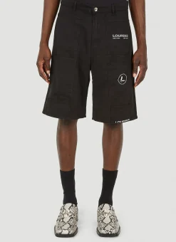 Logo Print Cargo Shorts