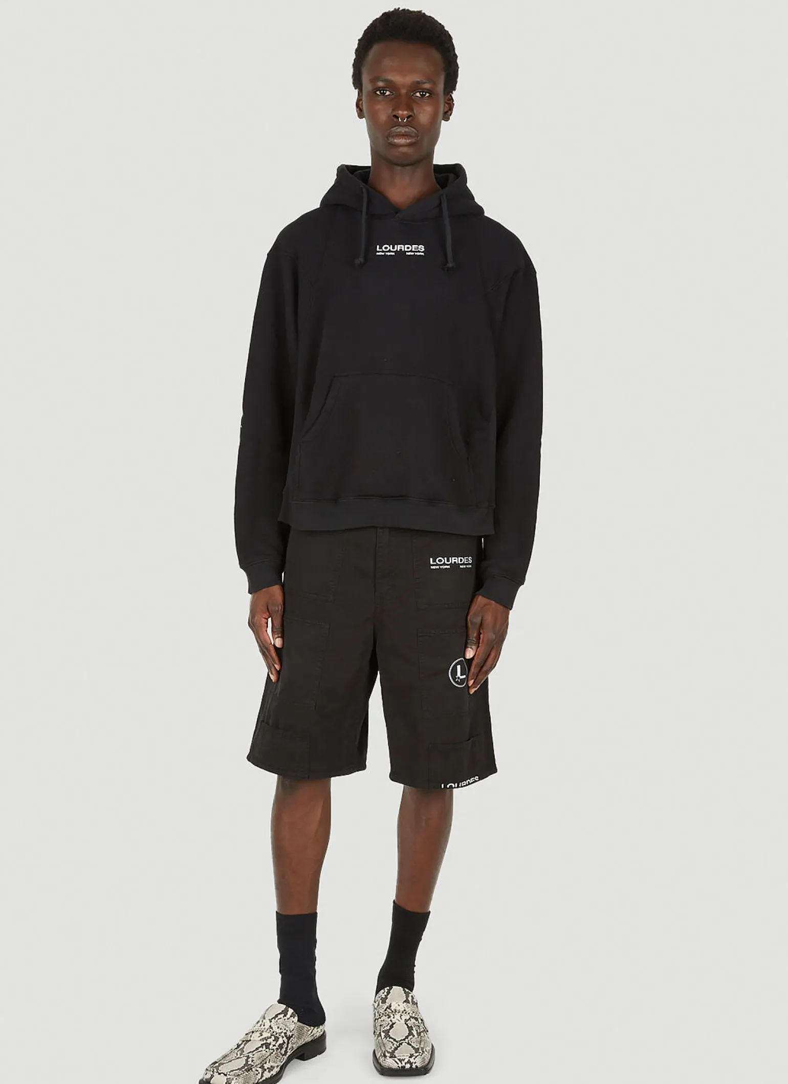 Logo Print Cargo Shorts