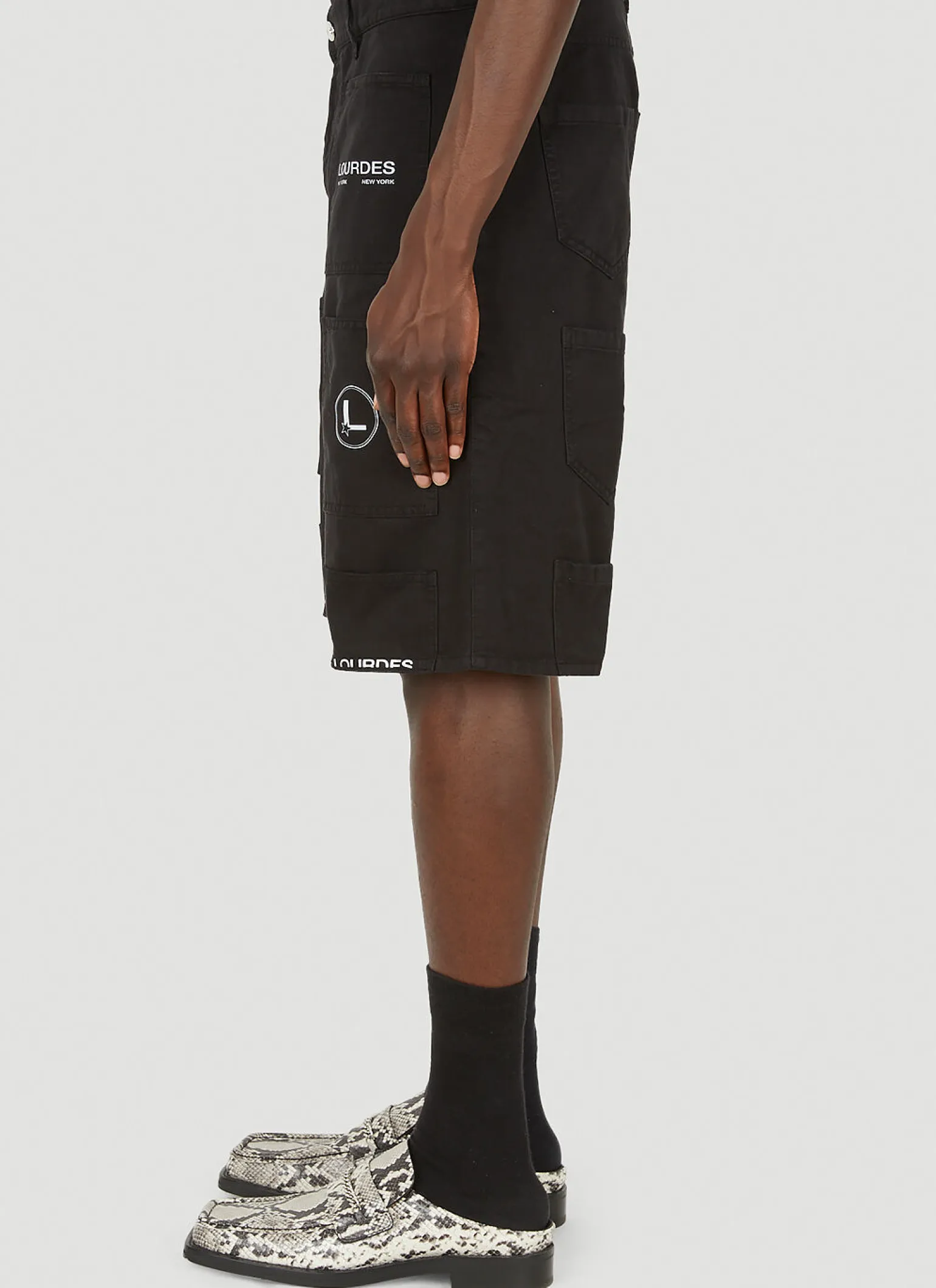 Logo Print Cargo Shorts