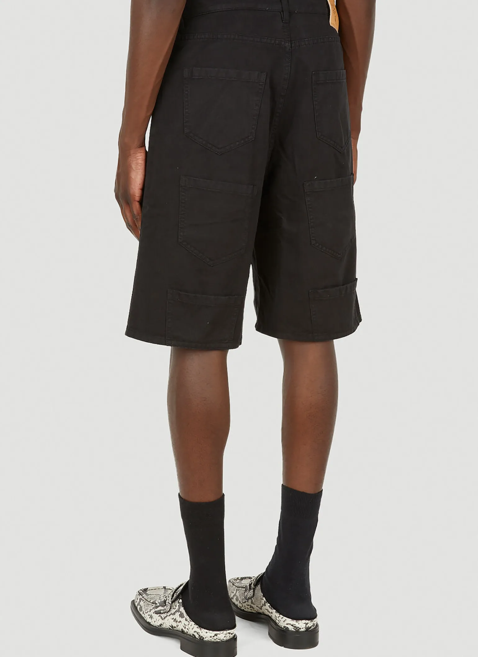 Logo Print Cargo Shorts