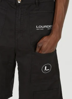 Logo Print Cargo Shorts