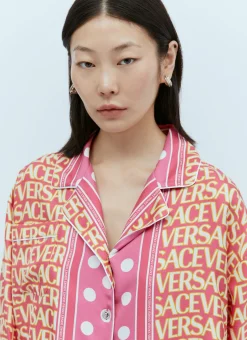 Logo Print Cropped Shirt