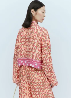 Logo Print Cropped Shirt