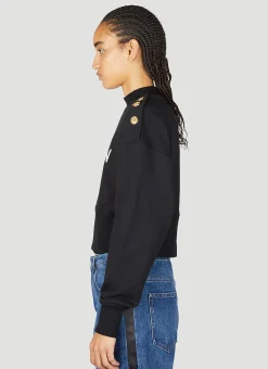 Logo Print Cropped Sweatshirt