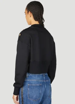 Logo Print Cropped Sweatshirt