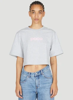 Logo Print Cropped T-Shirt