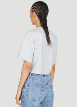 Logo Print Cropped T-Shirt