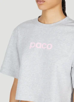 Logo Print Cropped T-Shirt