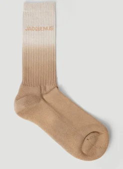 Logo Print Knit Socks