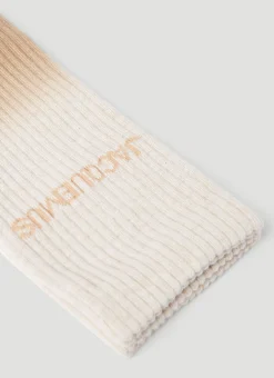 Logo Print Knit Socks