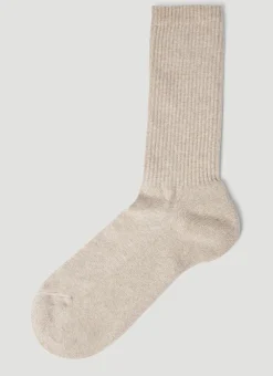 Logo Print Knit Socks