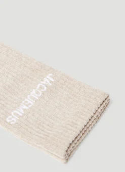 Logo Print Knit Socks
