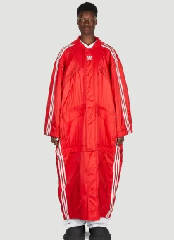 Logo Print Parka Coat