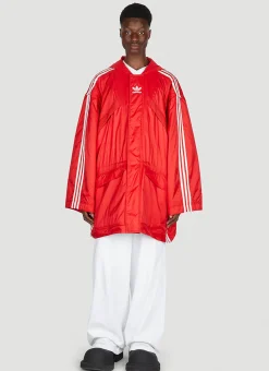 Logo Print Parka Coat