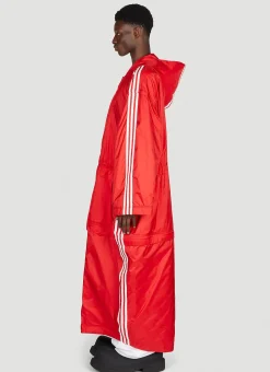 Logo Print Parka Coat