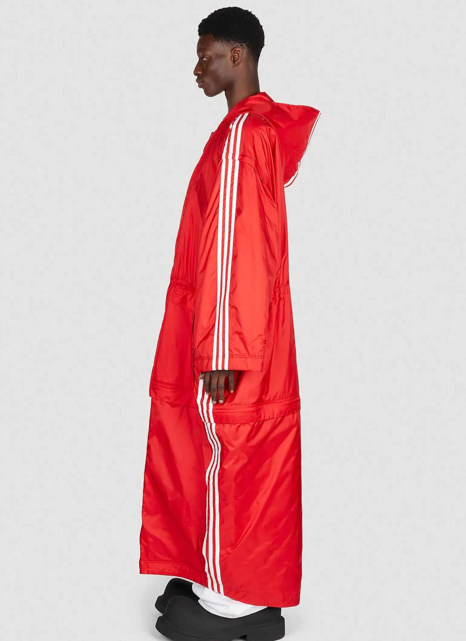 Logo Print Parka Coat
