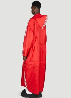 Logo Print Parka Coat