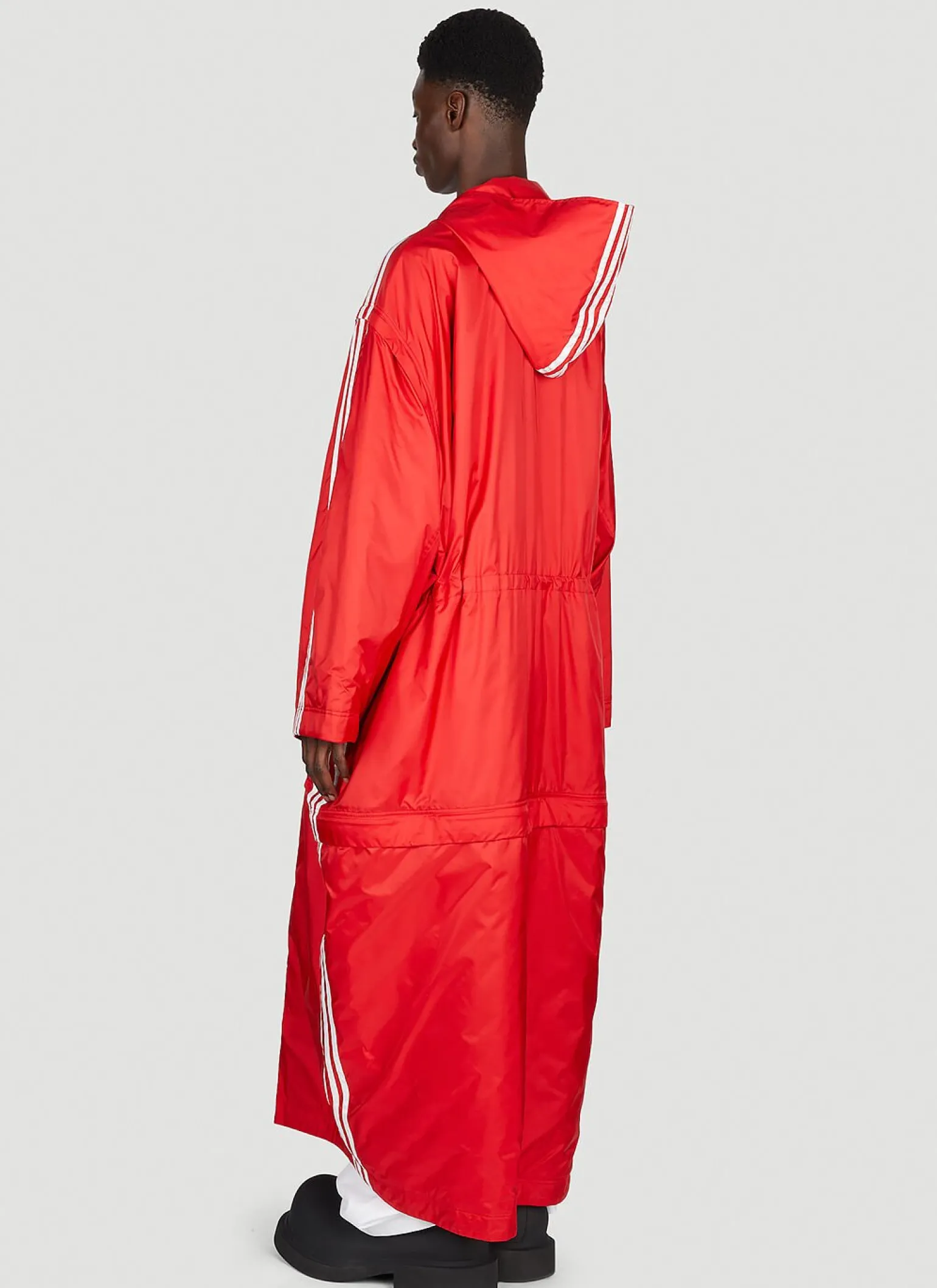 Logo Print Parka Coat