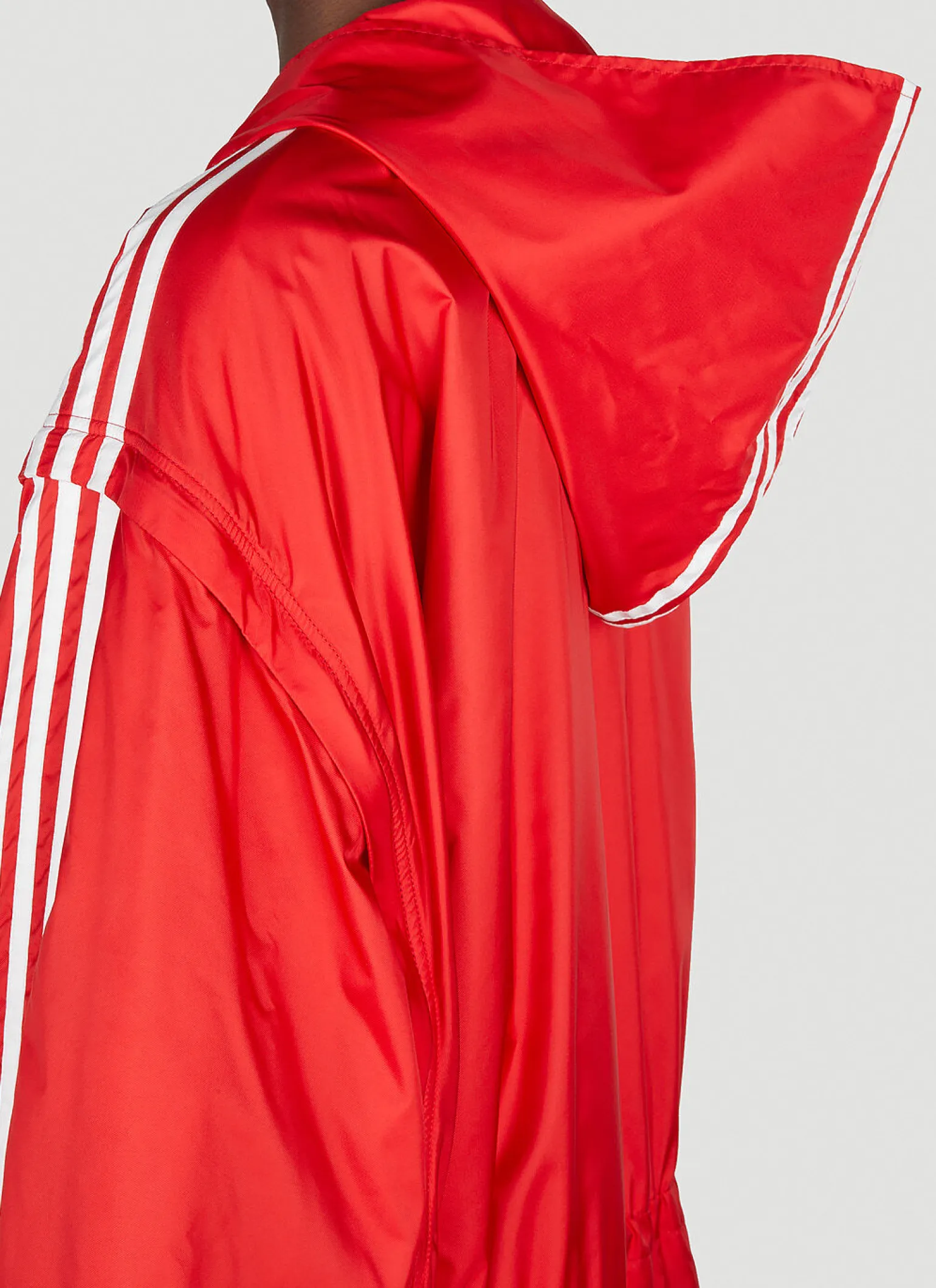 Logo Print Parka Coat