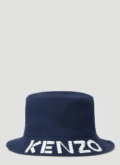Logo Print Reversible Bucket Hat