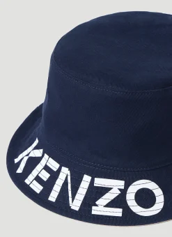 Logo Print Reversible Bucket Hat