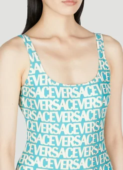 Logo Print Swimsuit