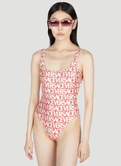 Logo Print Swimsuit