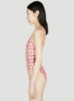 Logo Print Swimsuit