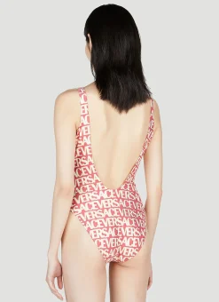 Logo Print Swimsuit