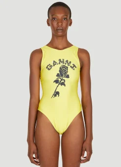 Logo Print Swimsuit