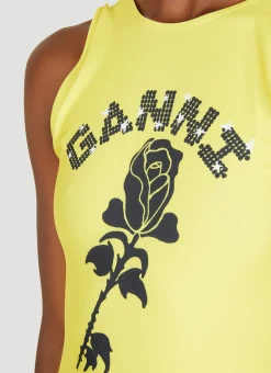 Logo Print Swimsuit