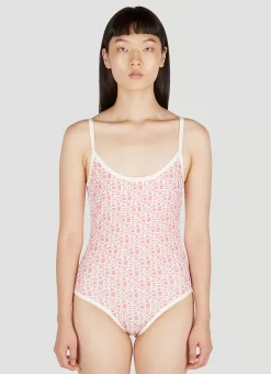 Logo Print Swimsuit