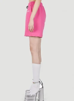 Logo Print Track Shorts