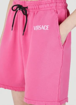Logo Print Track Shorts