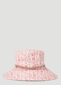 Logo Print Wide Brim Hat