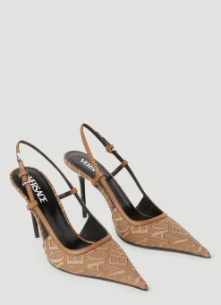 Logo Sling Back High Heels
