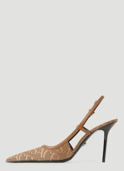 Logo Sling Back High Heels