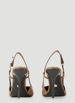 Logo Sling Back High Heels
