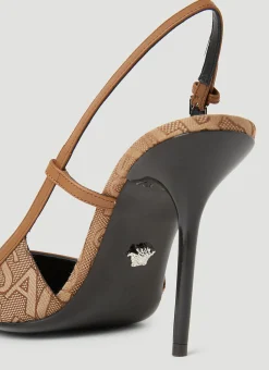 Logo Sling Back High Heels