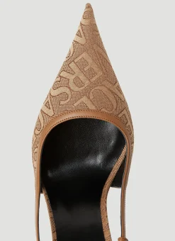 Logo Sling Back High Heels