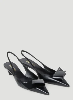 Logo Slingback Heels