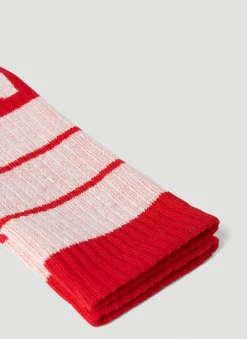 Logo Striped Socks