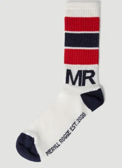 Logo Striped Socks