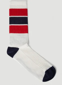 Logo Striped Socks
