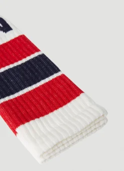 Logo Striped Socks