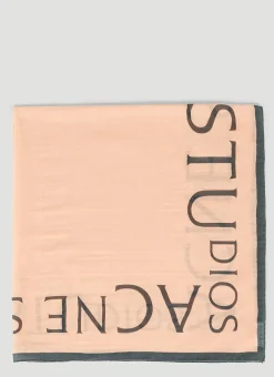 Logo Wool Square Scarf