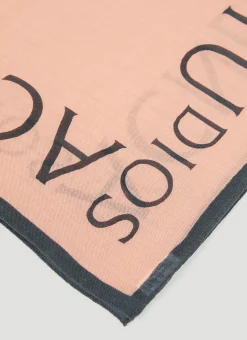 Logo Wool Square Scarf